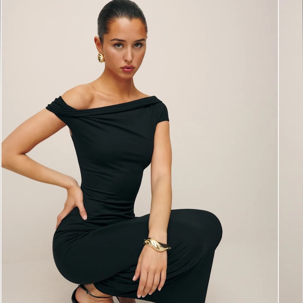 Reformation Jamen Knit Dress, Size M, Worn Once! Black - Picture 4 of 6